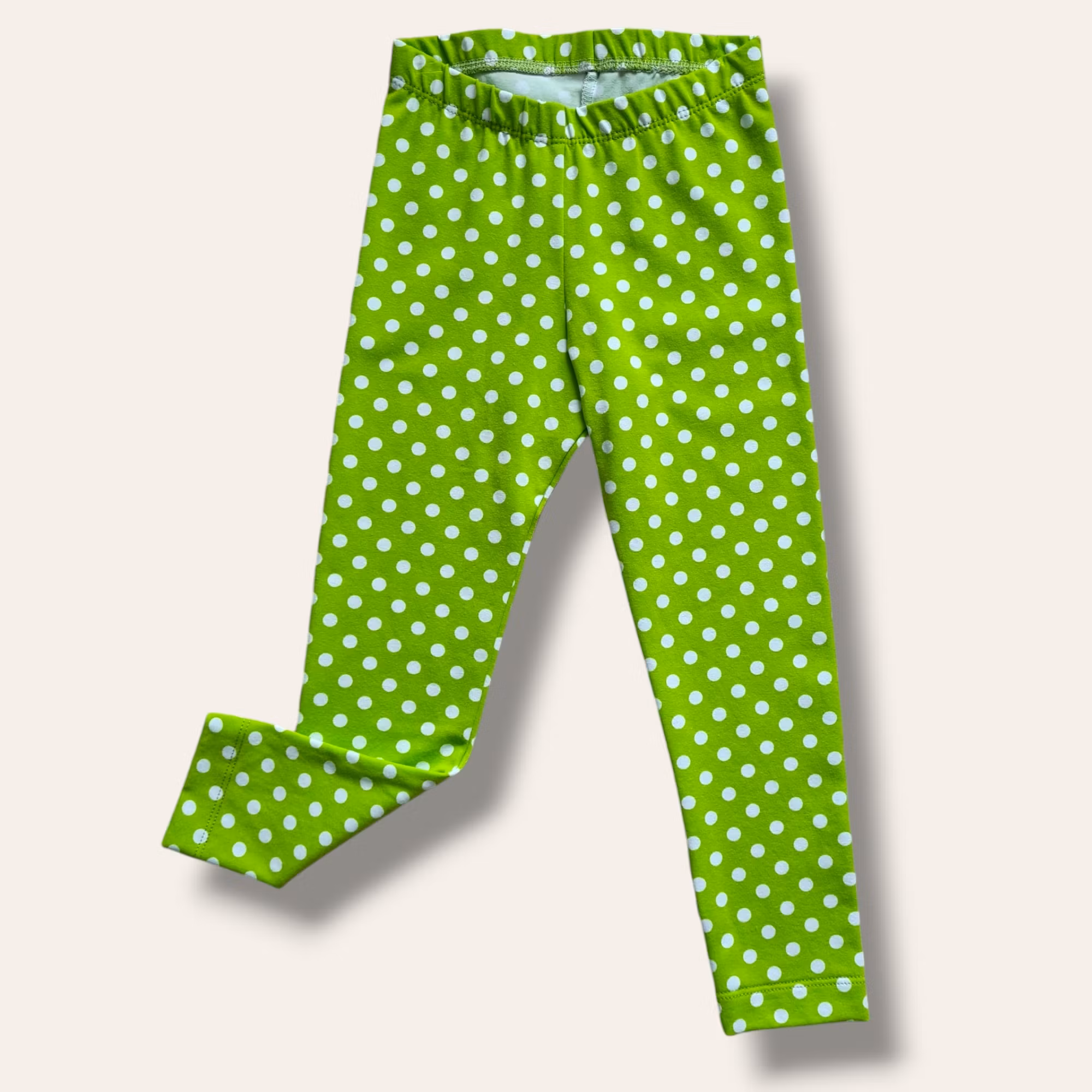 Leggings limegrön prick