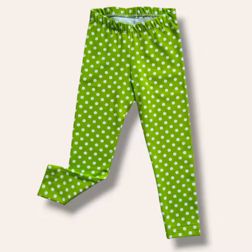 Leggings limegrön prick
