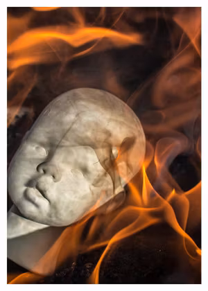 Rakudoll Poster On fire