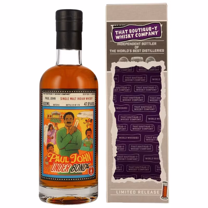 Paul John 6 y.o. Batch 6 (That Boutique-y Whisky Company) 47,6% Vol. 0,5l