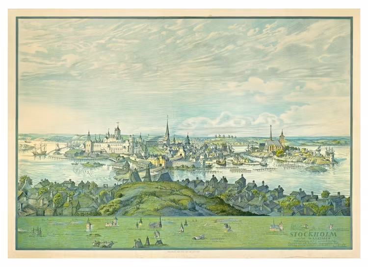 TRE KRONOR STOCKHOLM UNDER WASA TIDEN fastställd genom mätningar 1925