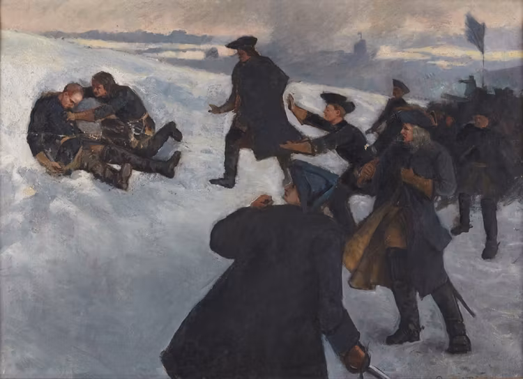 KARL XII:s DÖD av Gustaf Cederström