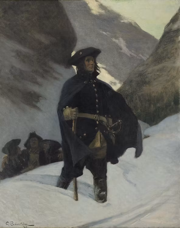 KAROLINER FRÅN ARMELDTS ÅTERTÅG av Gustaf Cederström