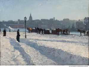 VINTERMOTIV STOCKHOLMS STRÖM 1899 av ALFRED BERGSTRÖM