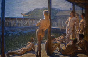 FLOTTANS BADHUS SKEPPSHOLMEN 1907 av EUGÈNE JANSSON