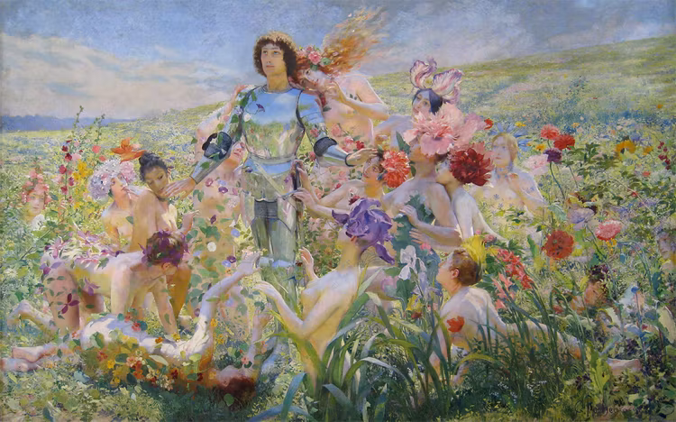 BLOMSTERRIDDAREN PARSIFAL av GEORGES ROCHEGROSSE