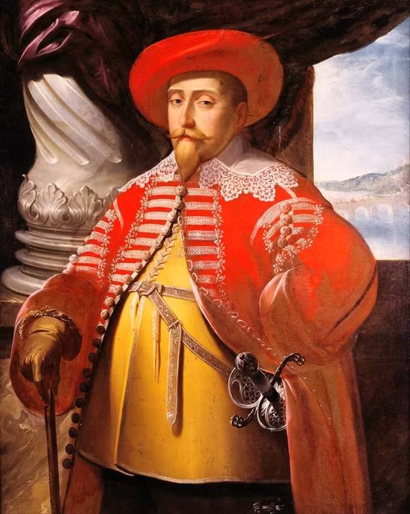 GUSTAV II ADOLF av Matthäus Merian den äldre
