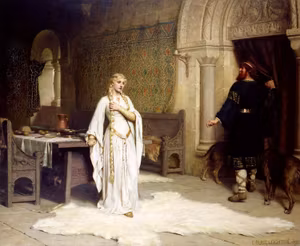 LADY GODIVA av EDMUND BLAIR LEIGHTON