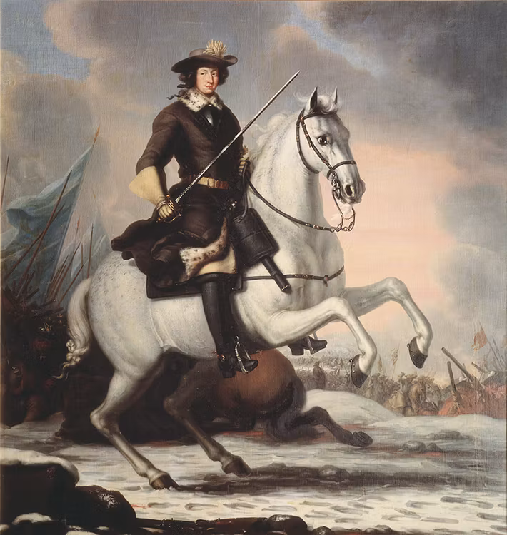 KARL XI VID LUND DRYCKESBÄGARE Mugg av David Klöcker Ehrenstrahl