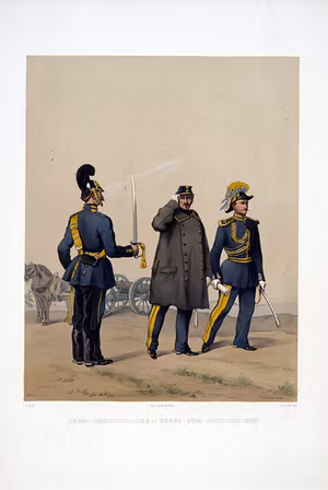 Artilleristaben och Svea artilleriregemente. Efter Fritz von Dardel