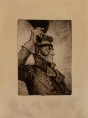 GEORG CARL VON DÖBELN efter etsning av Albert Edelfelt 1903