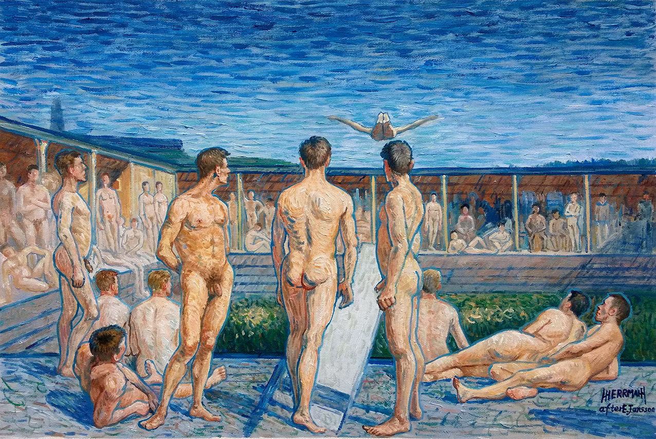 BADTAVLA 1908 efter EUGÈNE JANSSON