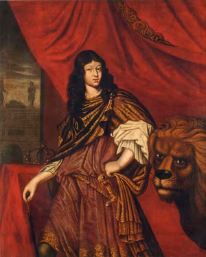 KARL XI I ROMERSK DRÄKT av David Klöcker Ehrenstrahl