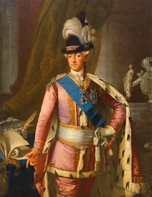 GUSTAV III IKLÄDD CEREMONIDRÄKTEN av Per Krafft den äldre