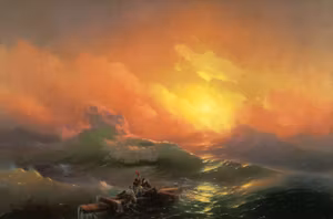 NIONDE VÅGEN av Ivan Konstantinovich Aivazovsky