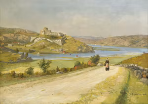 UTSIKT MOT BOHUS FÄSTNING 1896 av OLOF HERMELIN