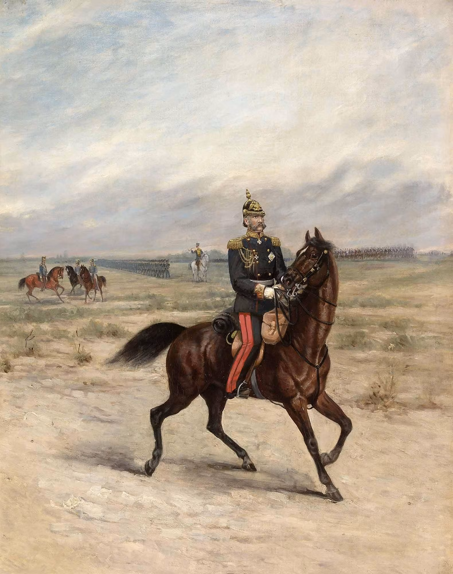 TSAR ALEXANDER II TILL HÄST av Okänd Mästare