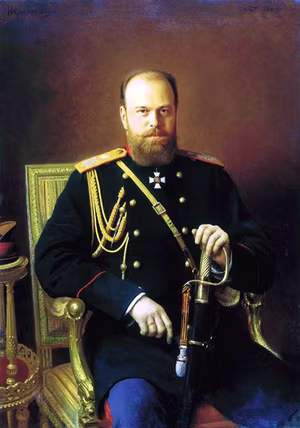 TSAR ALEXANDER III av RYSSLAND 1886 av IVAN KRAMSKOI