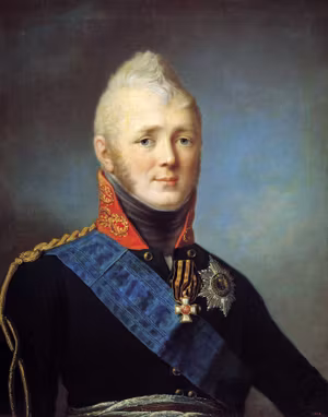 TSAR ALEXANDER I av RYSSLAND porträtterad av Stepan Schukin