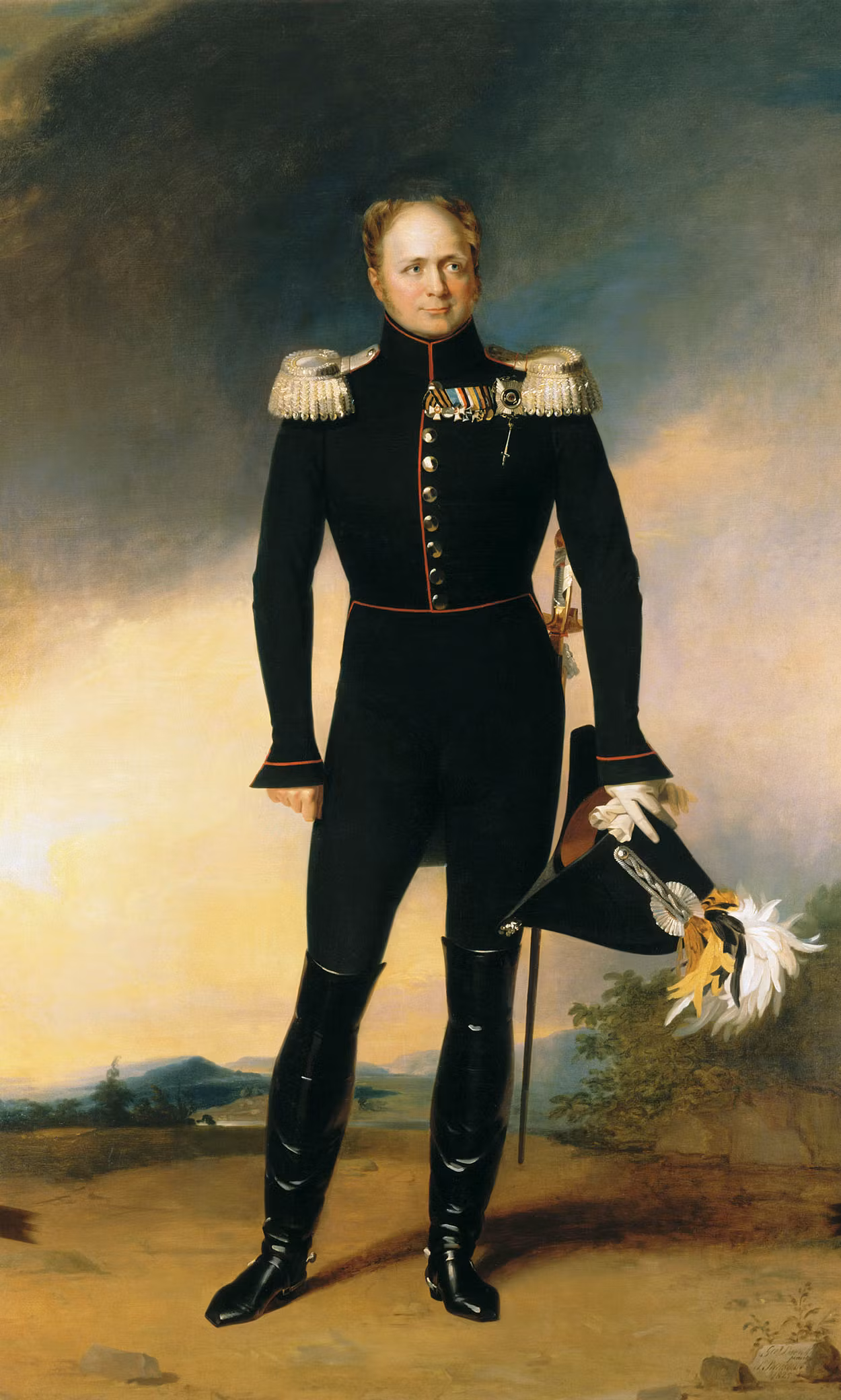 TSAR ALEXANDER I av RYSSLAND målad av GEORGE DAWE