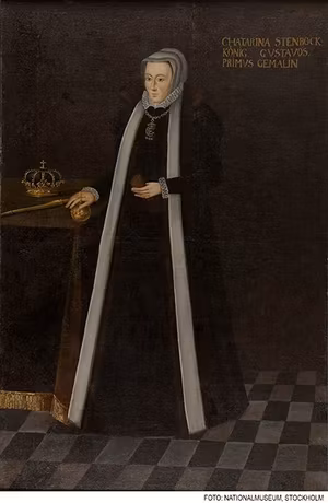 DROTTNING KATARINA GUSTAVSDOTTER STENBOCK av OKÄND MÄSTARE