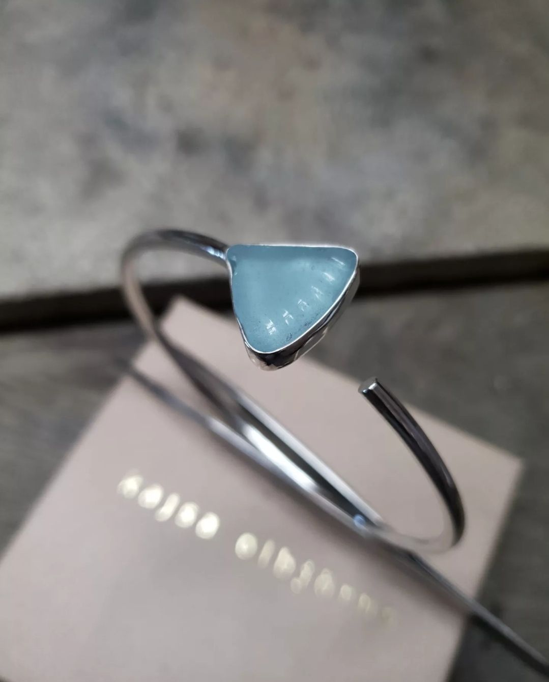 BEACH GLASS CUFF - FEATHER WING