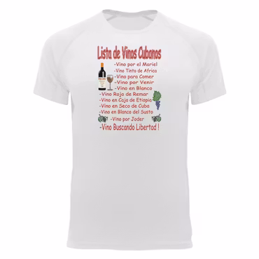 Tränings Tshirt Vinos de Cuba parodia latina