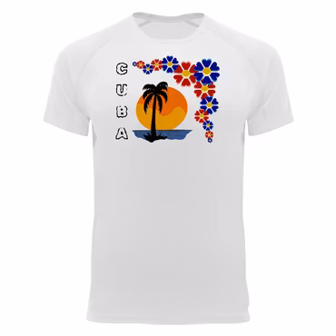 Tränings Tshirt Paisaje Cuba Bella