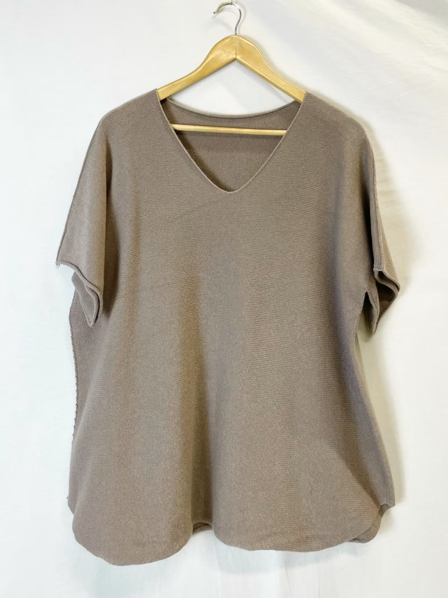 Tröja - Kort ärm - Taupe