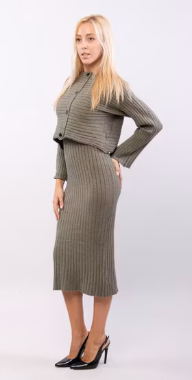 Klänning set - Lou - Kaki