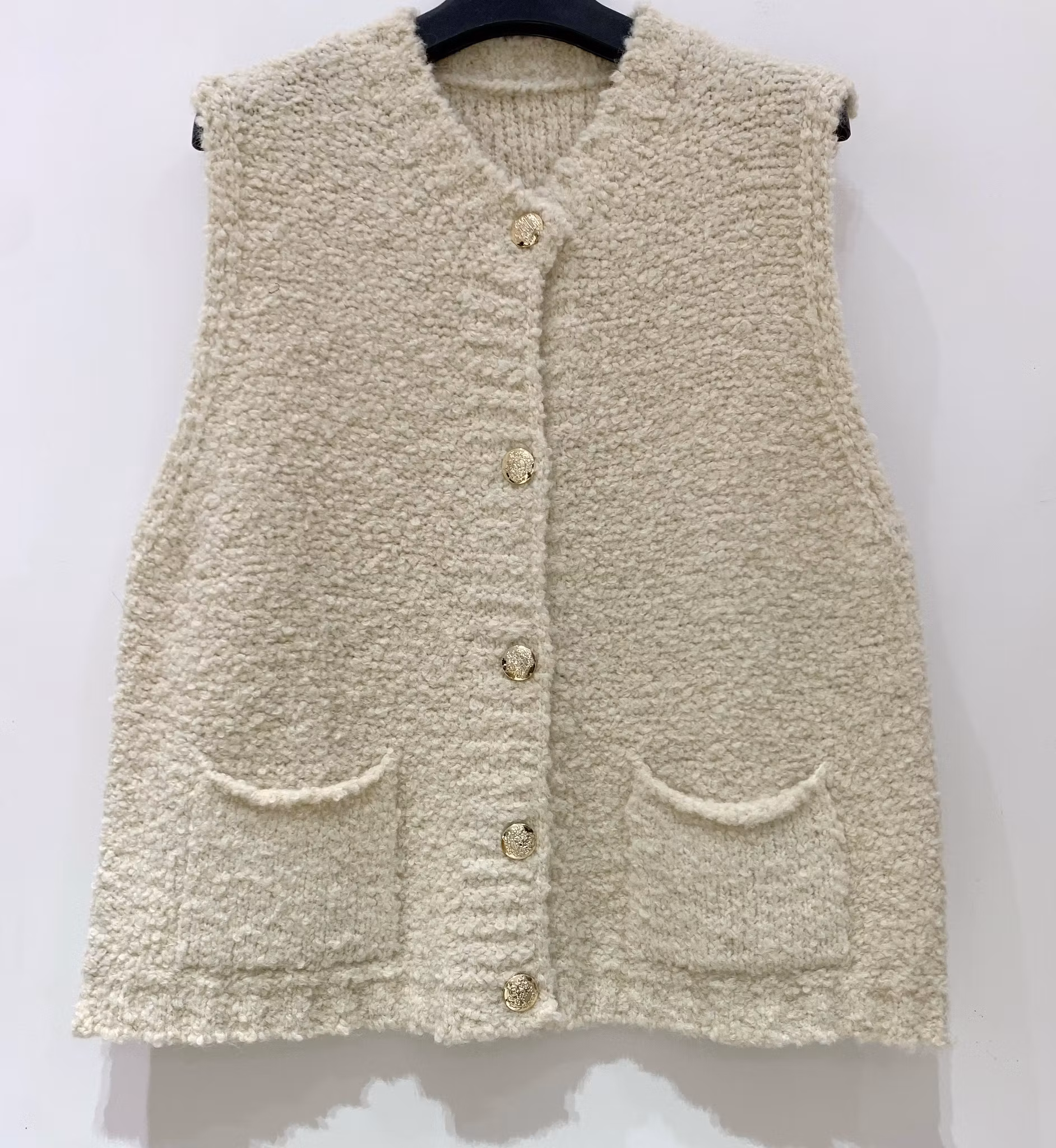Väst - Bouclettes - Beige