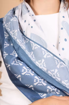 Scarfs - Heart - Blå