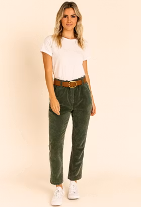 Erbjudande - Mirakelbyxa - Velour - Kaki