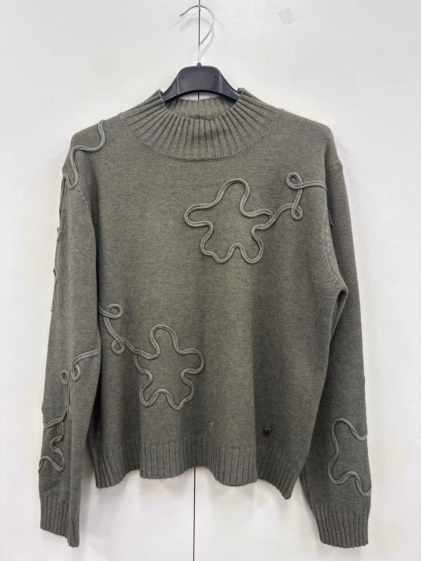 Tröja- Flower - Kaki