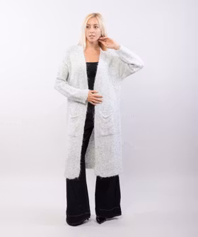 Lång Kofta - Livia - Ljusgrå