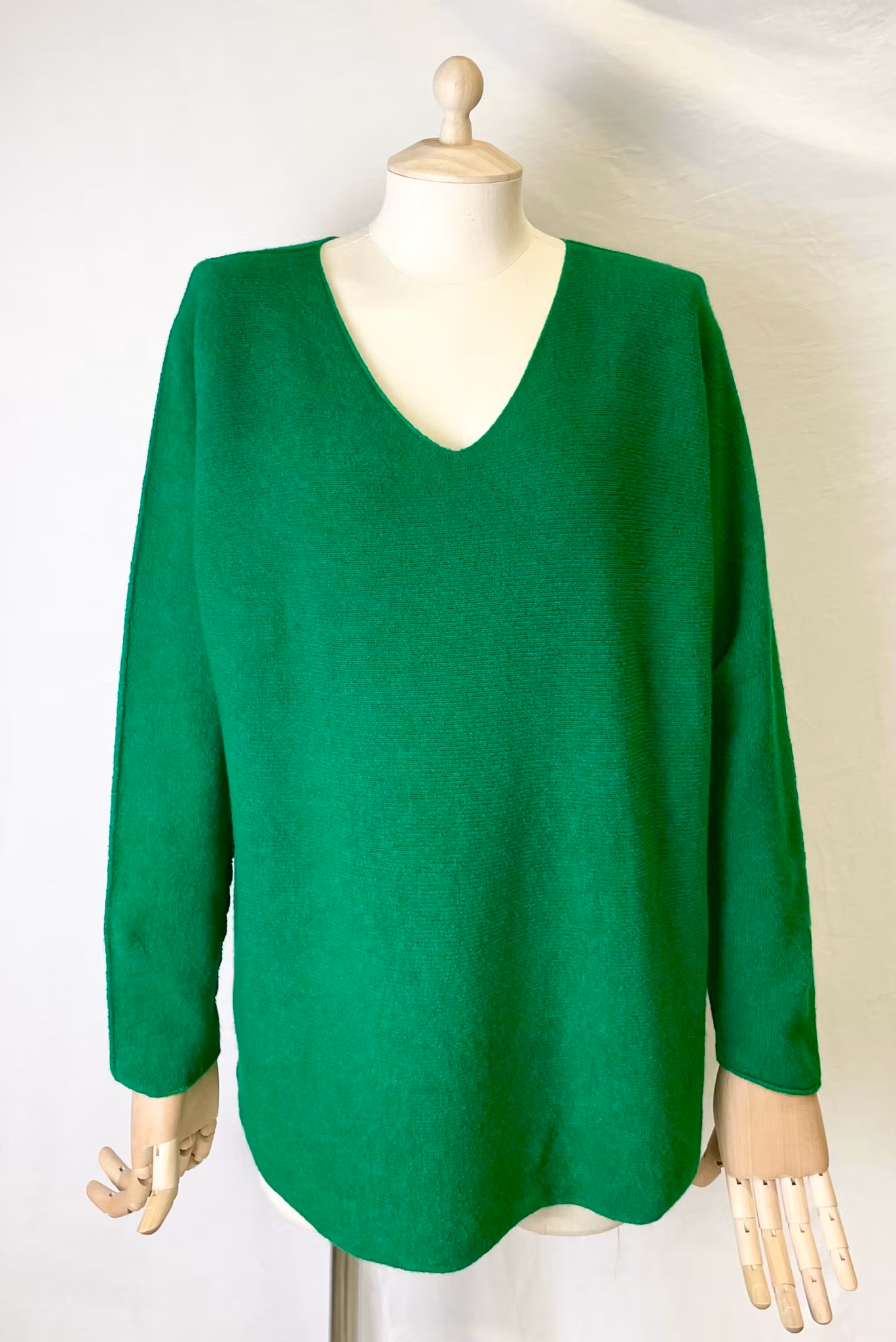 Tröja - V Ringad - Grön