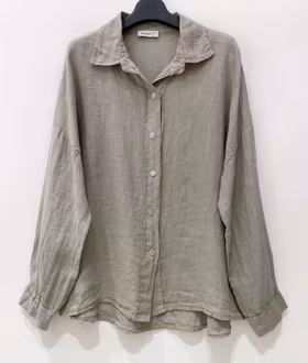 Linneskjorta - Doris - Taupe