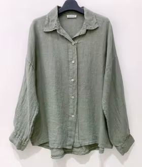 Linneskjorta - Doris - Kaki