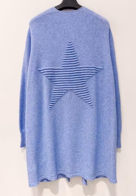 Kofta - Star - Ljusblå