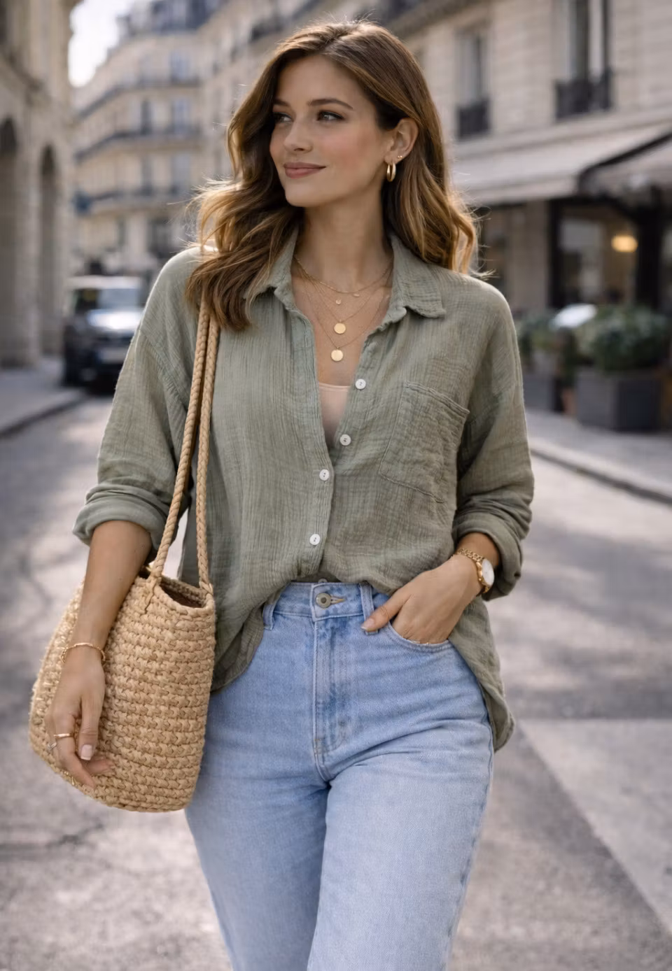 Skjorta - Signe - Kaki