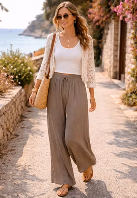 Byxa - Bomull - Taupe