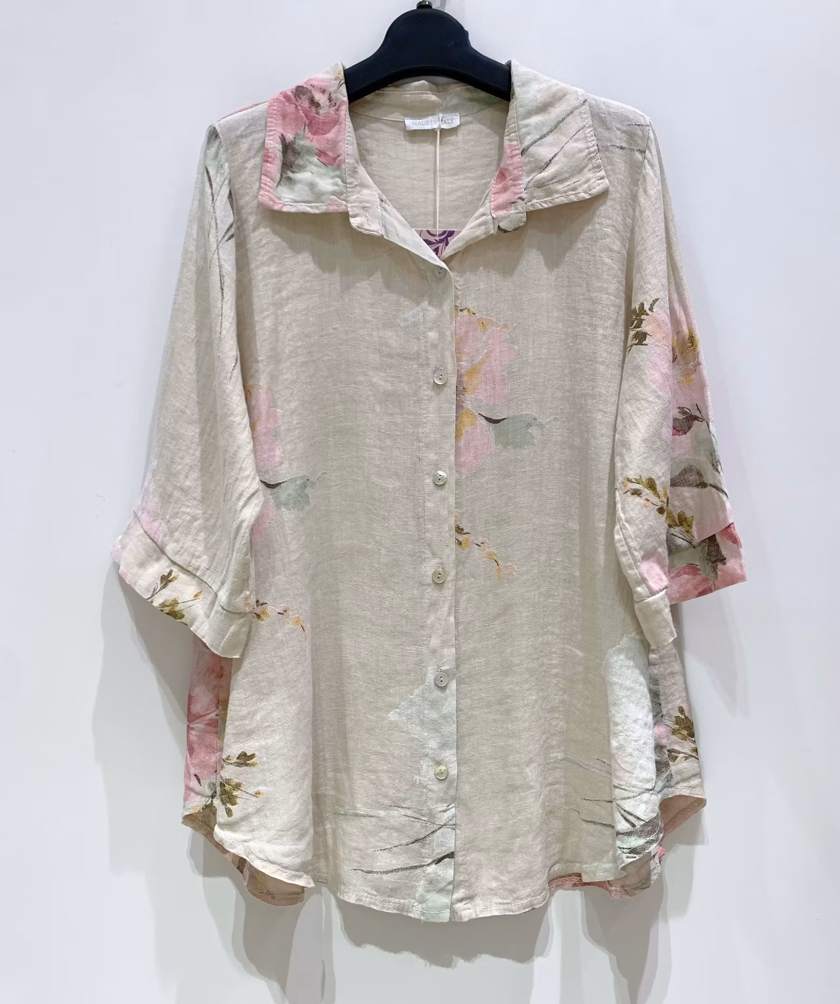 Linneskjorta - Boel  - Beige