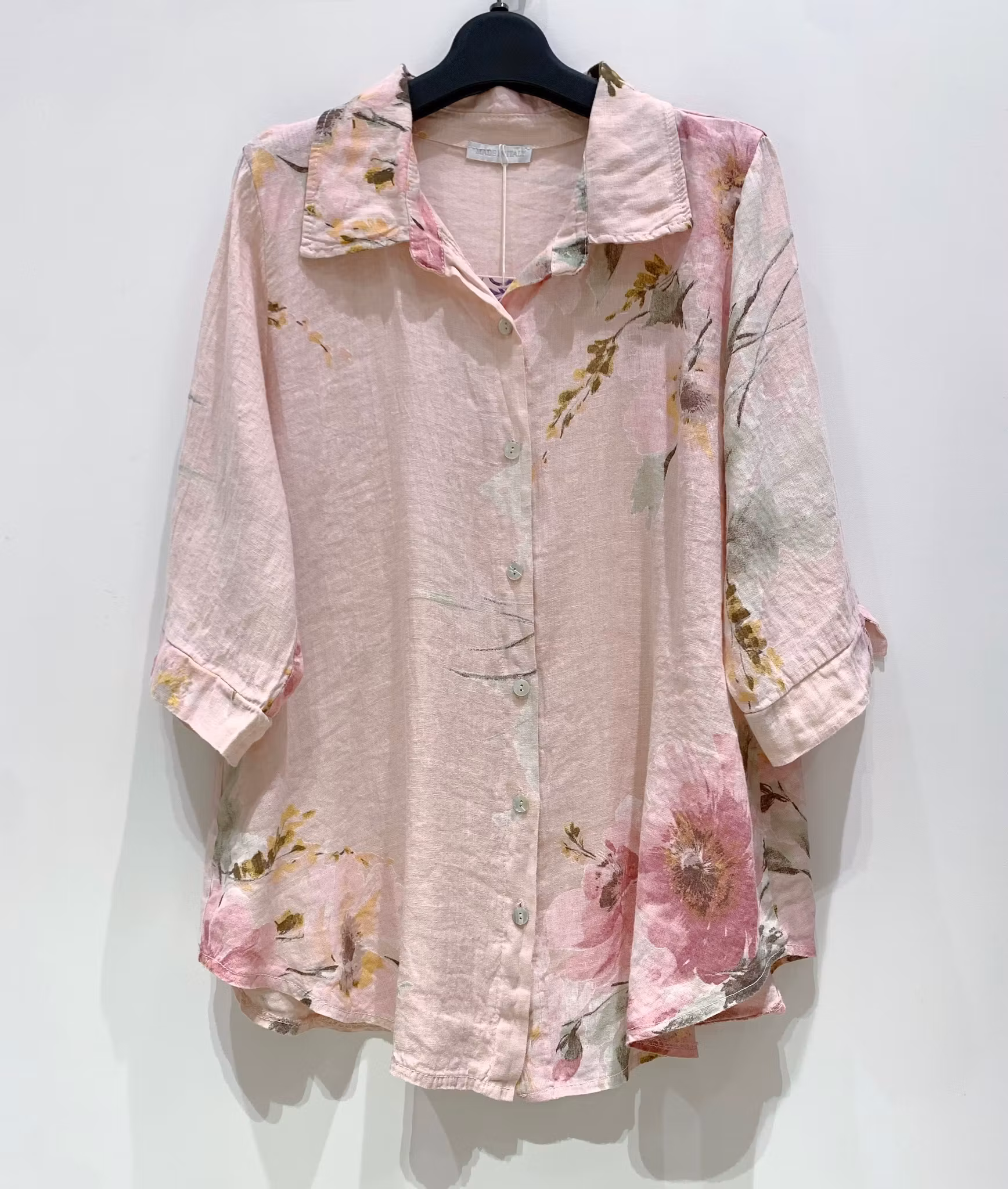 Linneskjorta - Boel  - Rosa