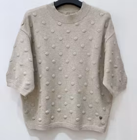 Tröja - Dott - Beige