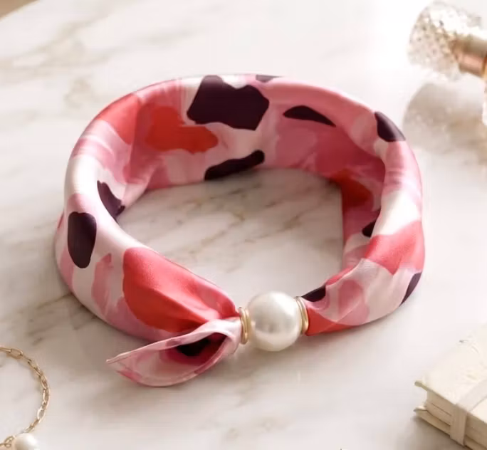 Scarf med pärla - Jill