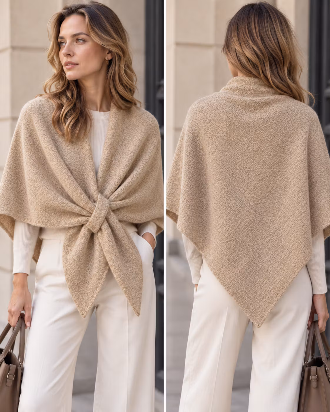 Poncho - Elvira - Beige