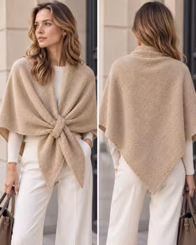 Poncho - Elvira - Beige