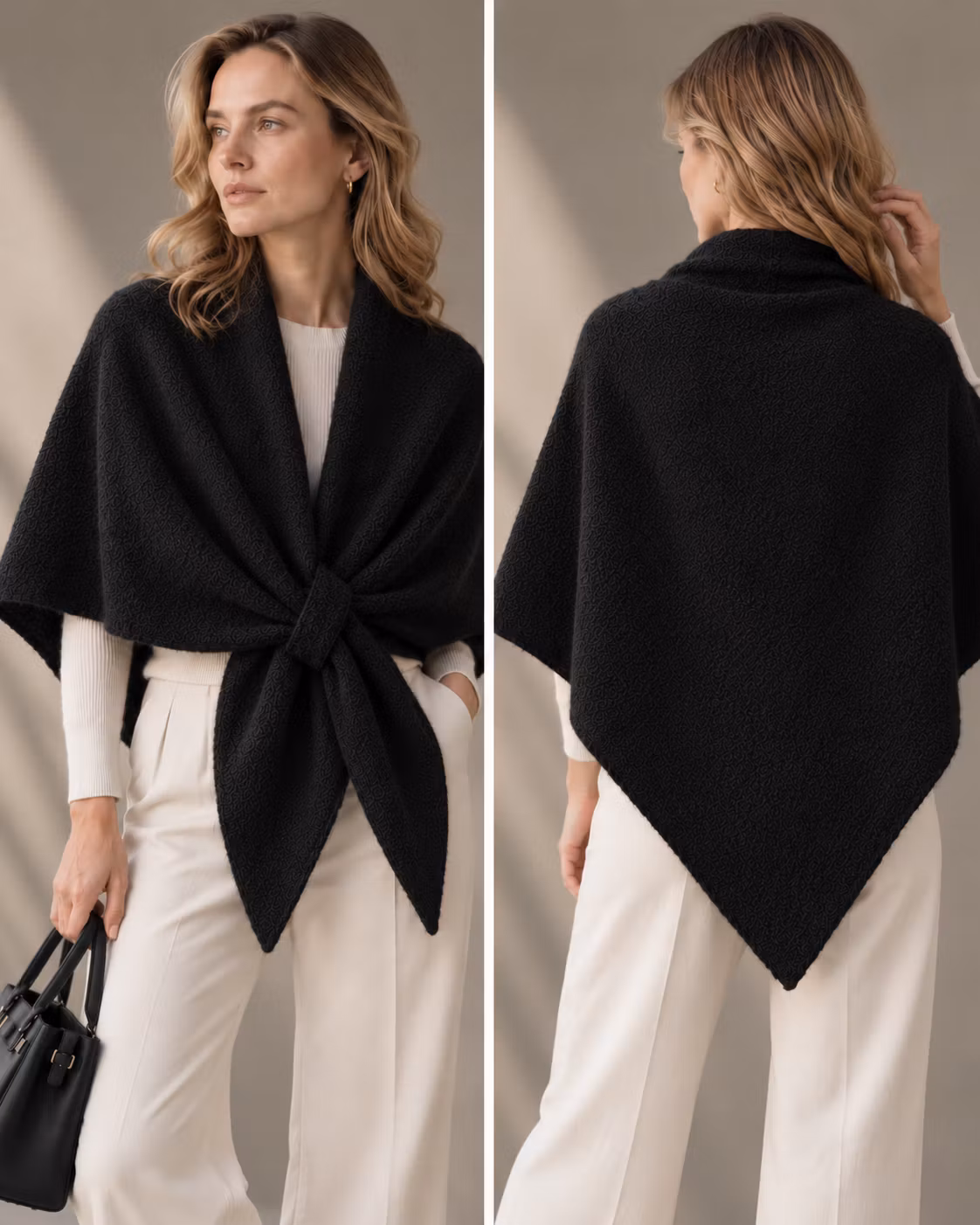 Poncho - Elvira - Svart