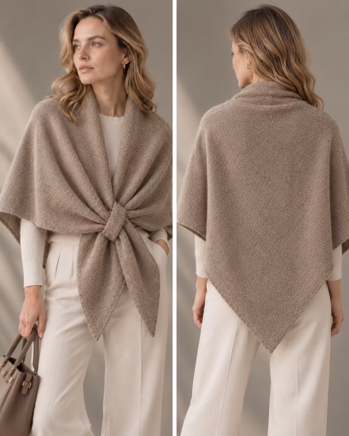 Poncho - Elvira - Taupe