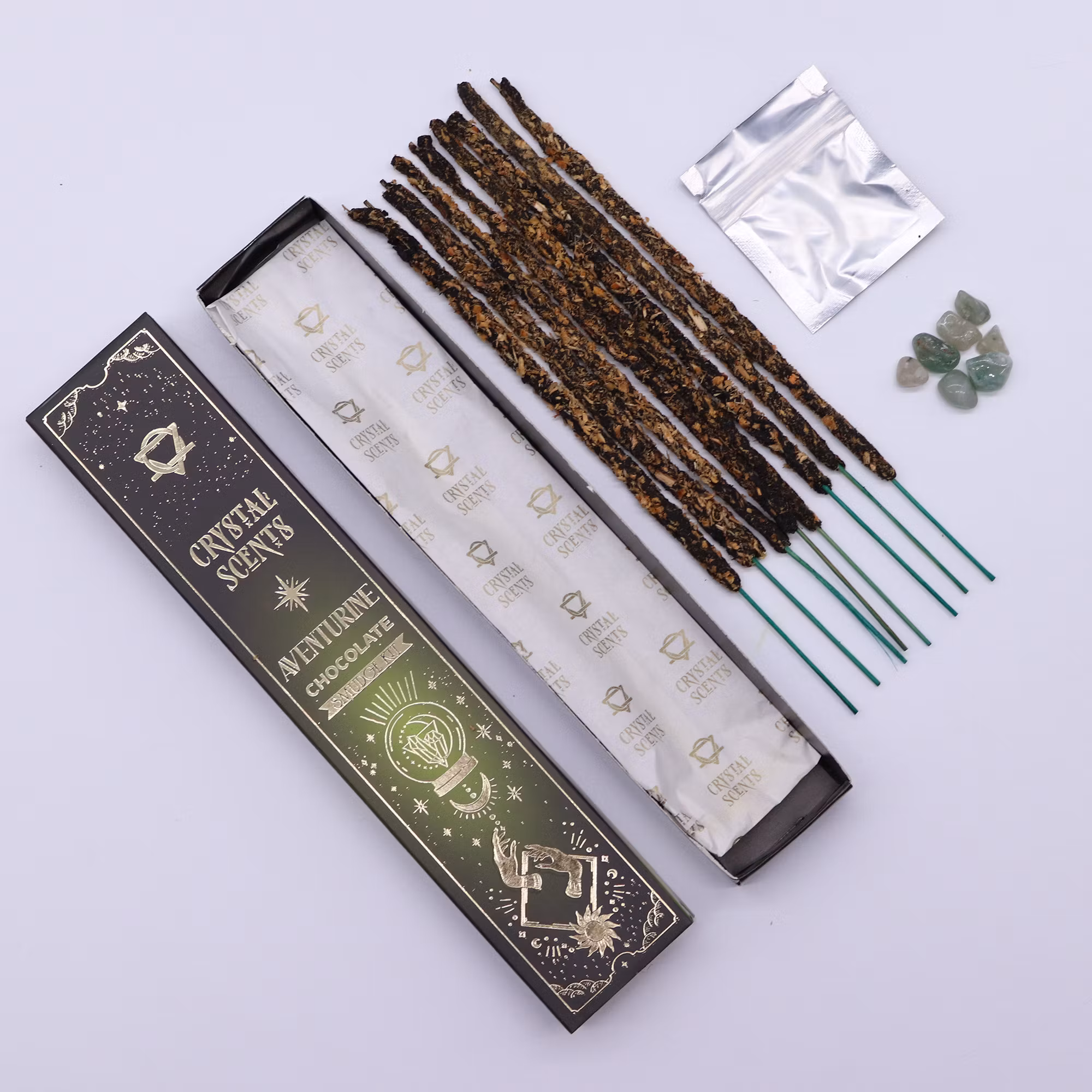 Crystal Scents Rökelse – Aventurin & Choklad